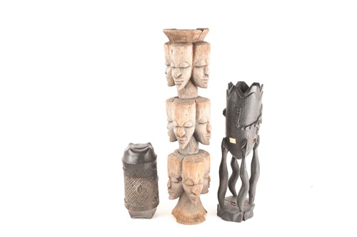 Lot 177 - A carved maize pounder?, Nigeria, carved with...