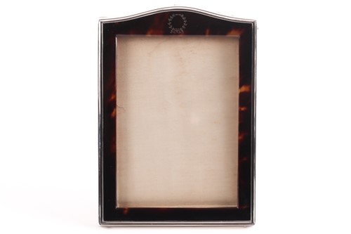 Lot 432 - A silver mounted tortoiseshell photograph...