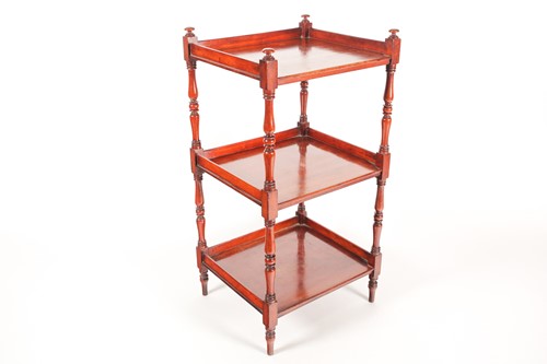 Lot 84 - A 19th century mahogany three tier whatnot,...