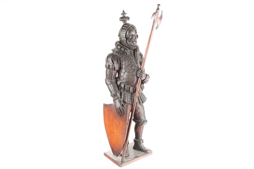 Lot 256 - A large Black Forest carved oak figure of a...