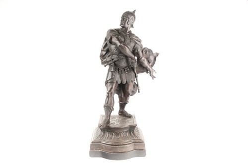 Lot 244 - After Arthur Vaagen, a large spelter figure of...