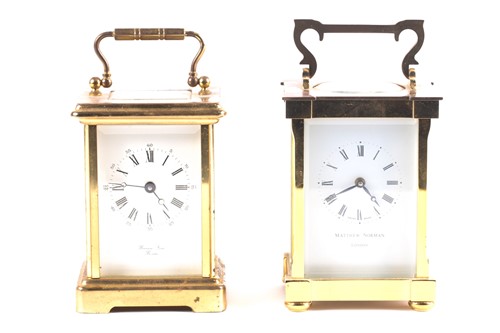 Lot 394 - A Matthew Norman brass cased carriage...