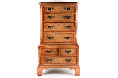 Lot 471 - A George II style miniature walnut chest on...