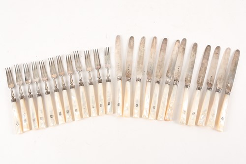 Lot 421 - An early 20th century set for twelve silver...