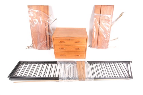 Lot 278 - A black-painted "Ladderax" adjustable shelving...