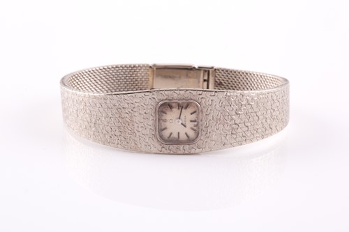 Lot 307 - An 18ct white gold ladies Omega cocktail watch,...