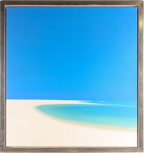 Lot 58 - John Miller (1931-2002), Quiet Beach, oil on...