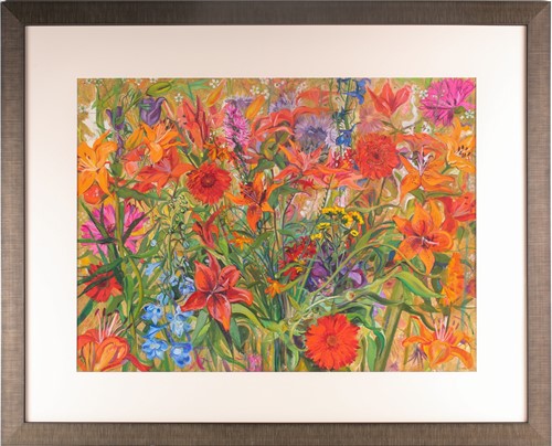 Lot 33 - D Lindsay, English cottage garden, watercolour...