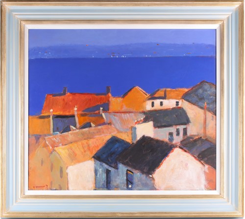 Lot 19 - Alan Furneaux (B. 1953), Falmouth Bay, acrylic...