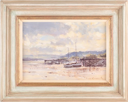 Lot 34 - James Longueville, (B. 1942), Low tide,...