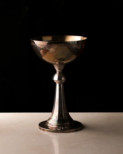 Lot 431 - A Georg Jensen silver ecclesiastical chalice....