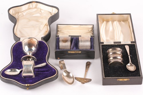 Lot 412 - A cased silver Christening set. Birmingham...