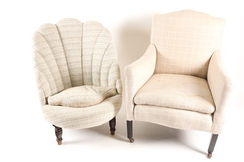 Lot 277 - A Victorian nursing chair with scallop shell...