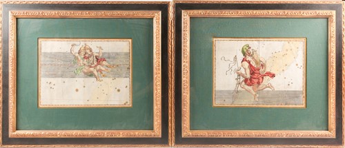 Lot 101 - A pair of celestial coloured engravings, taken...