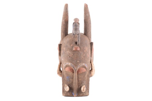 Lot 174 - A Senufo fire spitter mask, Ivory Coast, with...