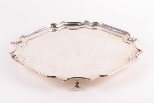 Lot 352 - A George V silver salver, London 1920 by Z...