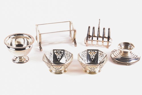 Lot 369 - A pair of George VI silver bonbon dishes,...