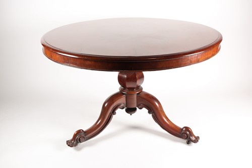 Lot 101 - A Victorian mahogany circular flip-top...