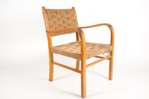 Lot 300 - A 1960s Dutch Vroom & Dreesman beechwood easy...
