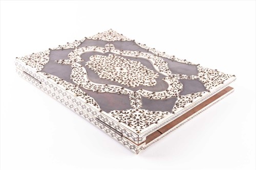Lot 132 - A 19th century Indian tortoiseshell and ivory...
