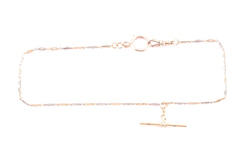 Lot 6 - An 18ct gold and platinum watch chain / choker...