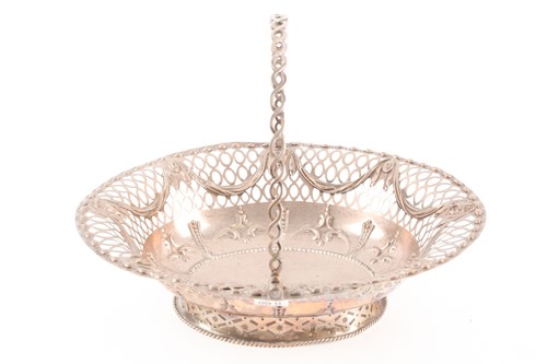 Lot 446 - A George III basket; London 1772 maker's mark...