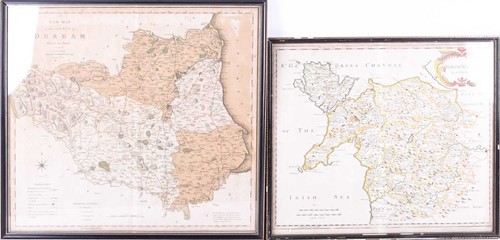Lot 104 - A Robert Morden map of North Wales , hand...