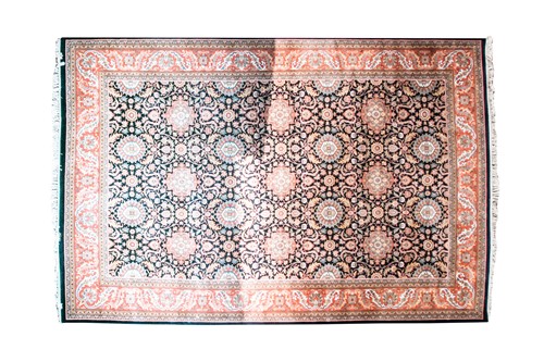 Lot 360 - A very large modern hand-knotted dark blue...