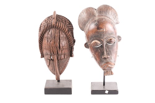 Lot 197 - A Baule mask, Ivory Coast, with typical...