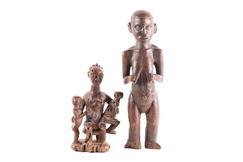 Lot 201 - A Baule maternity figure, Ivory Coast, the...