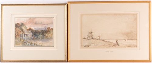 Lot 62 - Thomas Lound (1802-1861), coastal windmills, a...