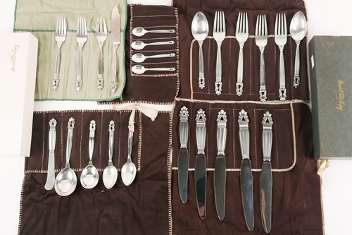 Lot 404 - Twenty four pieces of Georg Jensen sterling...