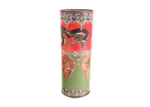 Lot 140 - A late Victorian Japanese cloisonne stick...