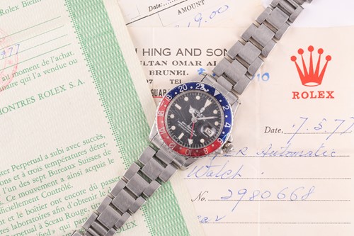 Lot 511 - A 1972 Rolex GMT Master 'Pepsi' ref. 1675...