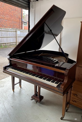 Lot 340 - A mahogany cased baby grand piano, by John...