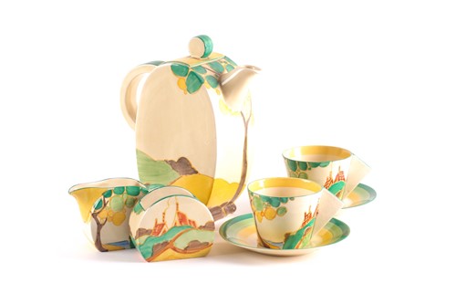Lot 543 - A Clarice Cliff Bon Jour coffee service, circa...