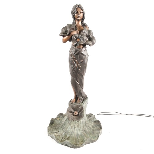Lot 418 - A large and decorative bronzed metal Art...