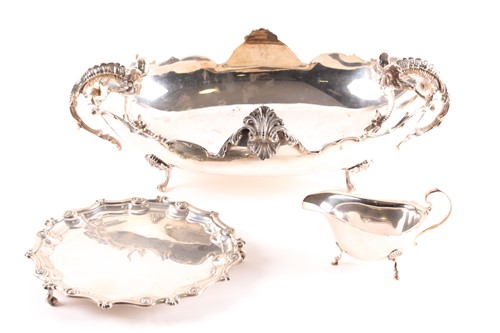 Lot 367 - A small Edward VII silver salver, Sheffield...