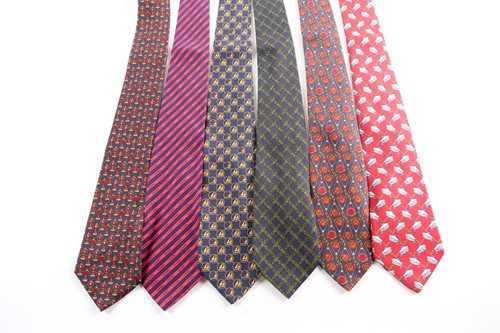 Lot 339 - A group of seven Chanel ties, in various...