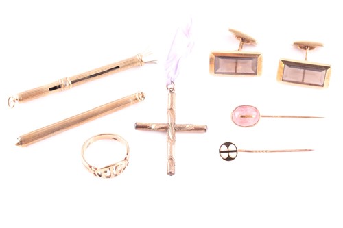 Lot 179 - A group of gentleman's jewellery items,...