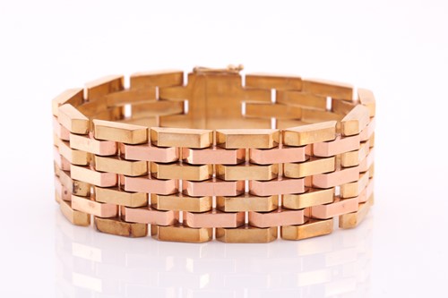 Lot 204 - A 14ct yellow and rose gold articulated...
