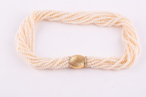 Lot 242 - A multi-strand cultured pearl necklace,...