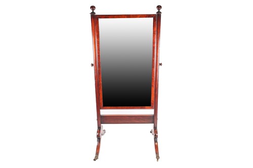 Lot 142 - A George IV mahogany rectangular cheval...