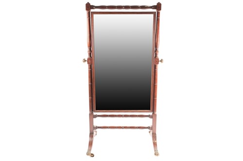 Lot 364 - A George III mahogany rectangular cheval...