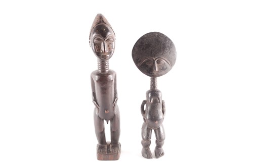 Lot 232 - A Baule standing male figure, Blolo Bian,...