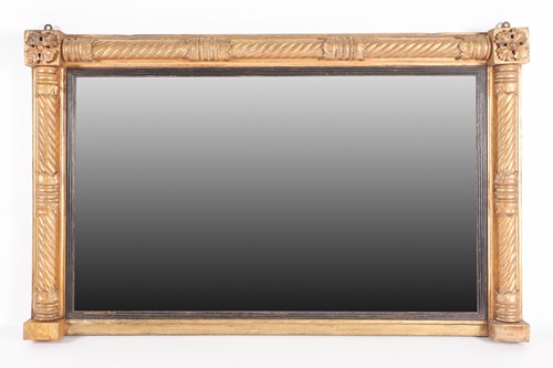 Lot 370 - A Regency rectangular carved wood and gilt...