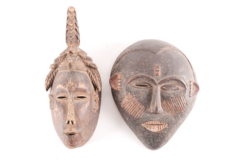 Lot 239 - A Baule/Guro passport mask, Ivory Coast, with...