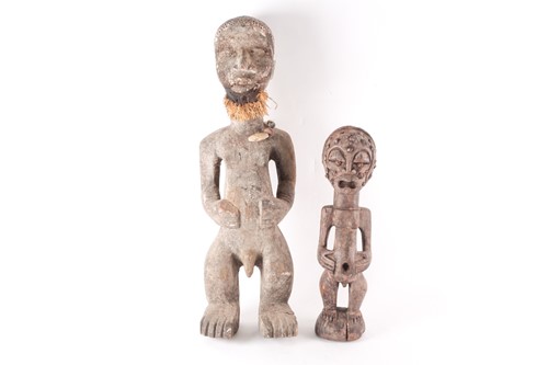 Lot 246 - A Songye standing male reliquary power figure,...