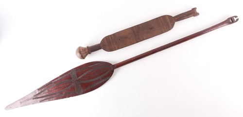 Lot 250 - A Tuareg carved hardwood tent post, Niger, of...