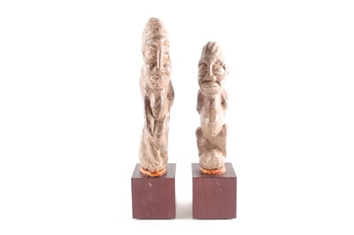 Lot 253 - Two Nomoli soapstone figures, Sierra Leone,...
